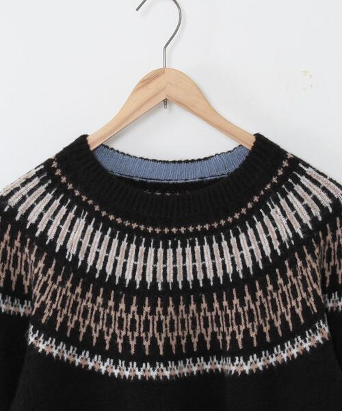 coen（コーエン）の「キュウシンクルーネックニット（ニット/セーター・メンズ・ブラック/オフホワイト・MEDIUM/SMALL/LARGE/X-LARGE）」の12枚目の写真