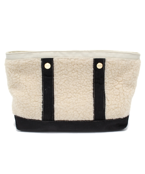 CIAOPANIC（チャオパニック）の「【Ciaopanic】ムートンクラッチ（クラッチバッグ・レディース・ベージュ/ブラック/レッド・0）」の2枚目の写真