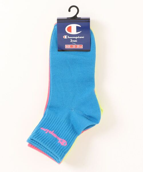 Champion（チャンピオン）の「【CHAMPION/チャンピオン】クォーターレングスソックス３Ｐ　靴下　3足組　ワンポイント　ネオンカラー（ソックス/靴下・レディース・その他1/その他2/その他3/その他4・SMALL）」の8枚目の写真
