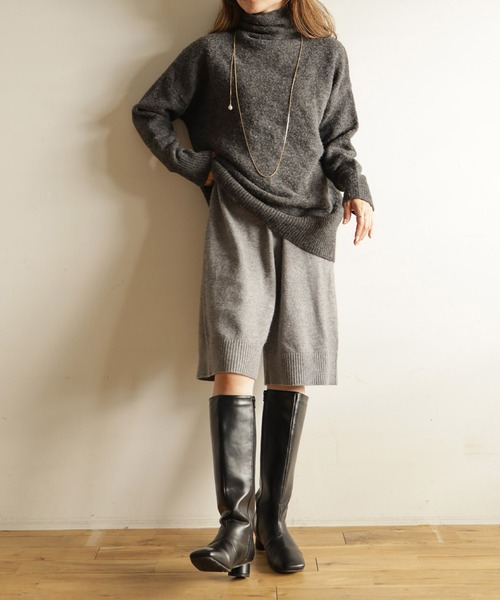 SESTO（セスト）の「スクエアトゥのローヒールロングブーツ