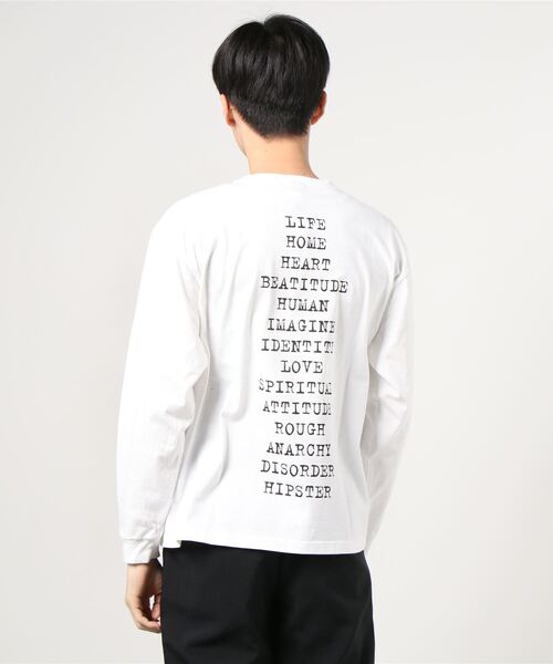 NUMBER (N)INE(ナンバーナイン)の「【NUMBER (N)INE】タイプライターグラフィックロンT/MA_LONG SLEEVE T-SHIRT/S21NLT008(Tシャツ/カットソー・メンズ・ホワイト/ブラック・4/3/5)」の4枚目の写真