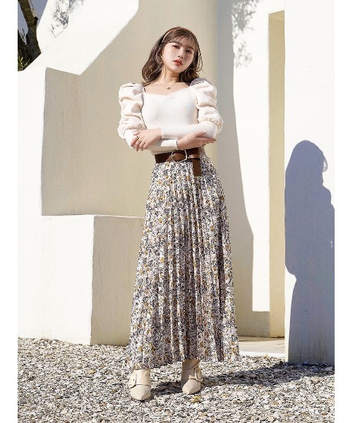 Darich（ダーリッチ）の「ペイントフラワープリーツスカート（スカート  