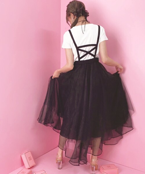 KOL ME BABY（コルミーベイビー）の「◆ティアードチュールスカート（スカート・レディース・オフホワイト・00）」の18枚目の写真