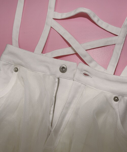 KOL ME BABY（コルミーベイビー）の「◆ティアードチュールスカート（スカート・レディース・オフホワイト・00）」の11枚目の写真