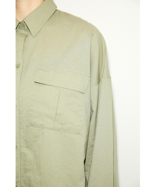 THROW by SLY（スローバイスライ）の「THROW WASHI HEM ROUND SH ヘム ラウンド シャツ（シャツ/ブラウス・レディース・ライトカーキ/キャメル・FREE）」の6枚目の写真