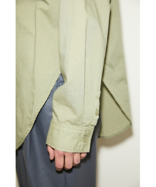 THROW by SLY（スローバイスライ）の「THROW WASHI HEM ROUND SH ヘム ラウンド シャツ（シャツ/ブラウス・レディース・ライトカーキ/キャメル・FREE）」の8枚目の写真