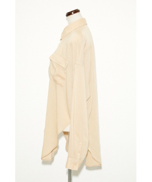 THROW by SLY（スローバイスライ）の「THROW WASHI HEM ROUND SH ヘム ラウンド シャツ（シャツ/ブラウス・レディース・ライトカーキ/キャメル・FREE）」の20枚目の写真
