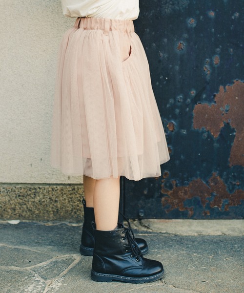 RADCHAP（ラッドチャップ）の「リメイク風チュールスカート（スカート・キッズ・グレー/ピンク・S/M/L/XL）」の16枚目の写真