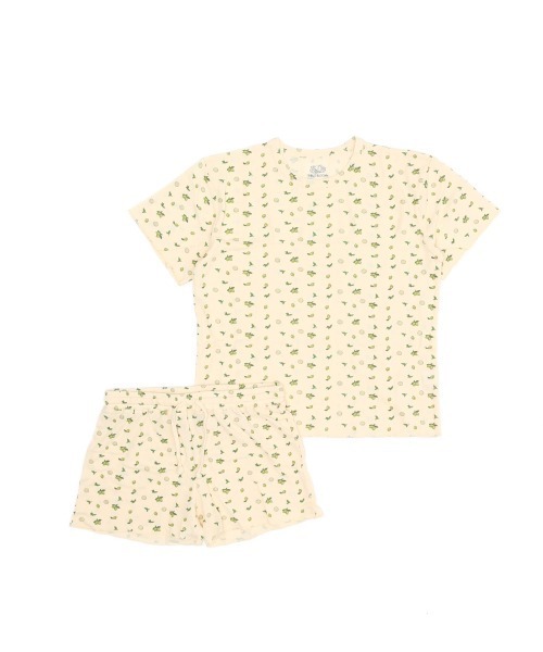 セール】フルーツ柄ワッフル半袖上下セット / Tシャツ ショートパンツ