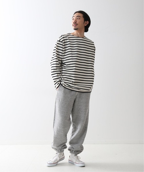 JOURNAL STANDARD(ジャーナルスタンダード)の「フレンチボーダー ボートネック ルーズ ドライ オーバーサイズ Tシャツ(Tシャツ/カットソー・メンズ・ホワイト系その他/ホワイト/ブラック/ブルー系その他・MEDIUM/LARGE)」の14枚目の写真