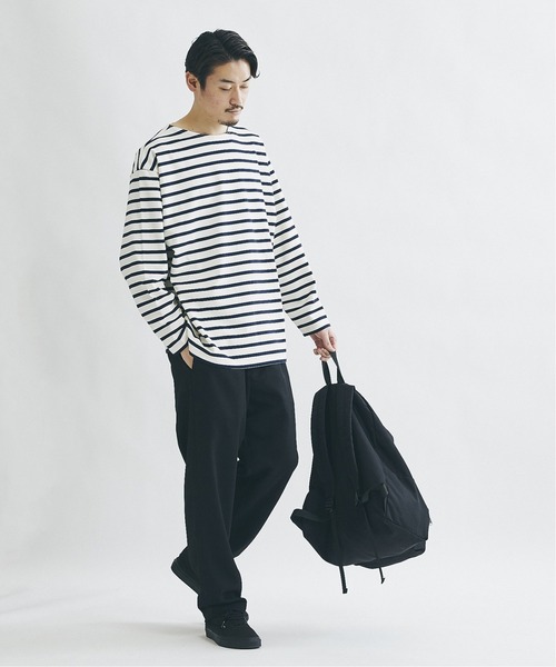 JOURNAL STANDARD(ジャーナルスタンダード)の「フレンチボーダー ボートネック ルーズ ドライ オーバーサイズ Tシャツ(Tシャツ/カットソー・メンズ・ホワイト系その他/ホワイト/ブラック/ブルー系その他・MEDIUM/LARGE)」の17枚目の写真