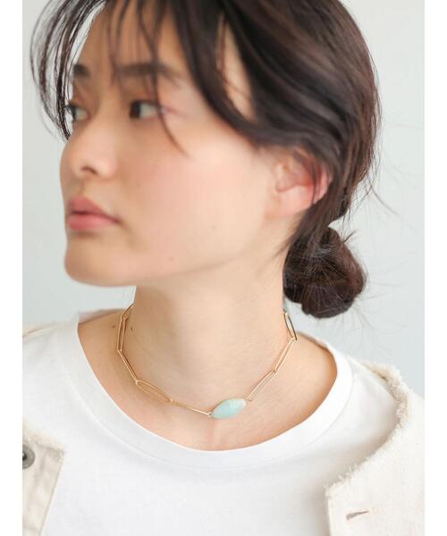 AMERICAN HOLIC（アメリカンホリック）の「ストーントップチェーンチョーカー（チョーカー・レディース・シルバー/ゴールド・FREE）」の3枚目の写真