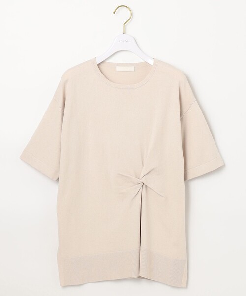 ANY SIS(エニィスィス)の「【洗える】ツイストポイントチュニック ニット(ニット/セーター・レディース・黄土色系/ベージュ系/ライトグリーン系・4)」の10枚目の写真