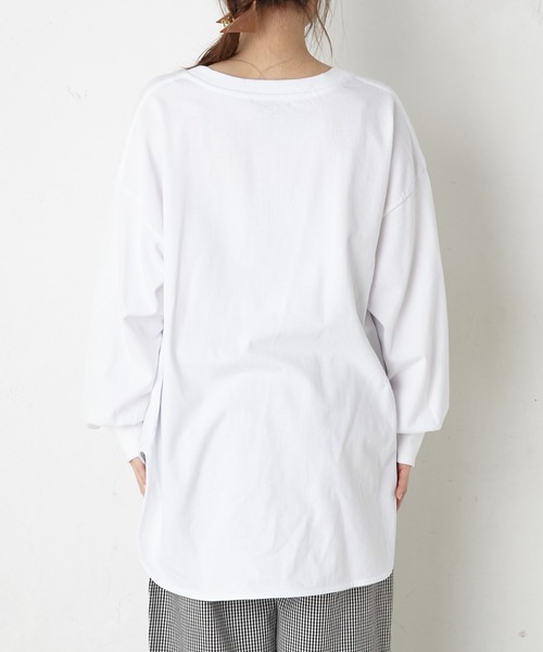 PUAL CE CIN（ピュアルセシン）の「RERISE コットンプルオーバー（Tシャツ/カットソー・レディース・ホワイト/ナチュラル/チャコールグレー・FREE）」の12枚目の写真