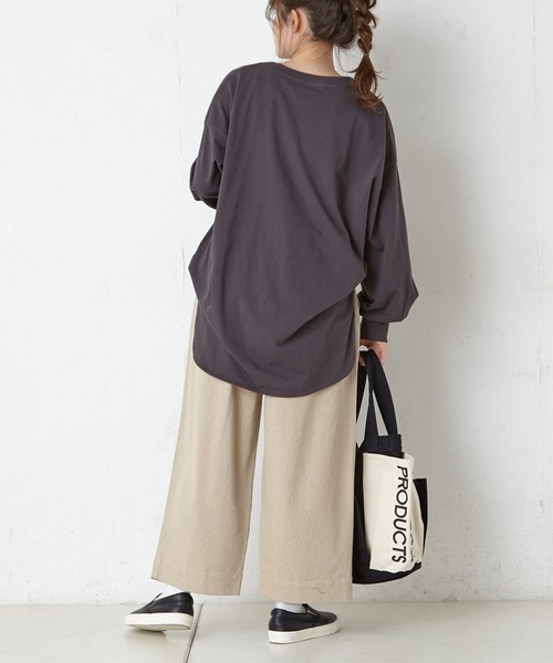 PUAL CE CIN（ピュアルセシン）の「RERISE コットンプルオーバー（Tシャツ/カットソー・レディース・ホワイト/ナチュラル/チャコールグレー・FREE）」の15枚目の写真