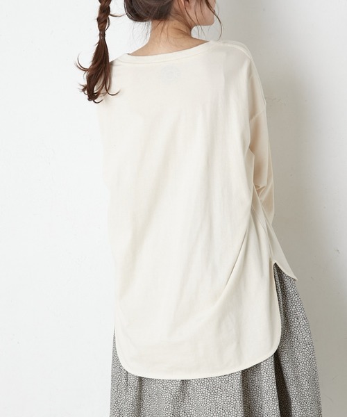 PUAL CE CIN（ピュアルセシン）の「RERISE コットンプルオーバー（Tシャツ/カットソー・レディース・ホワイト/ナチュラル/チャコールグレー・FREE）」の21枚目の写真