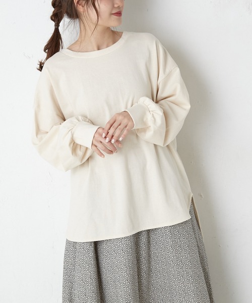 PUAL CE CIN（ピュアルセシン）の「RERISE コットンプルオーバー（Tシャツ/カットソー・レディース・ホワイト/ナチュラル/チャコールグレー・FREE）」の17枚目の写真