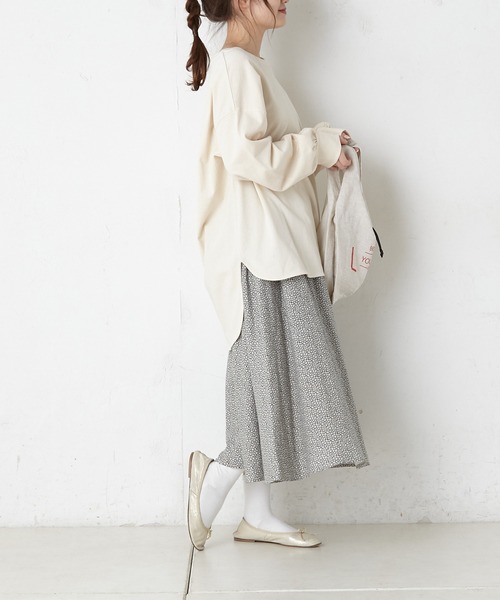 PUAL CE CIN（ピュアルセシン）の「RERISE コットンプルオーバー（Tシャツ/カットソー・レディース・ホワイト/ナチュラル/チャコールグレー・FREE）」の5枚目の写真