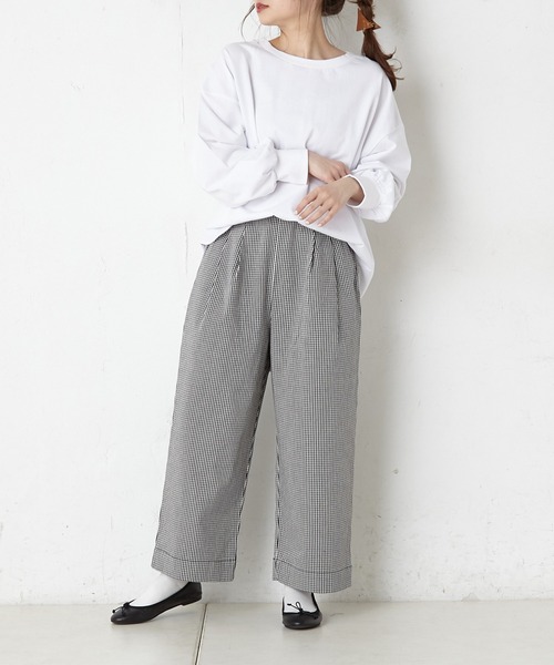 PUAL CE CIN（ピュアルセシン）の「RERISE コットンプルオーバー（Tシャツ/カットソー・レディース・ホワイト/ナチュラル/チャコールグレー・FREE）」の13枚目の写真