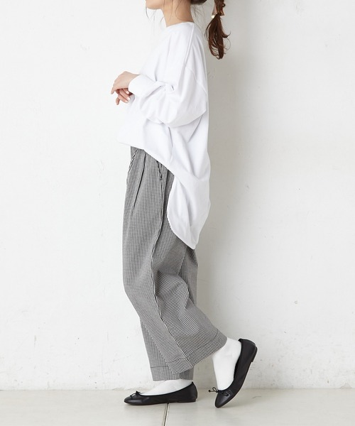 PUAL CE CIN（ピュアルセシン）の「RERISE コットンプルオーバー（Tシャツ/カットソー・レディース・ホワイト/ナチュラル/チャコールグレー・FREE）」の4枚目の写真