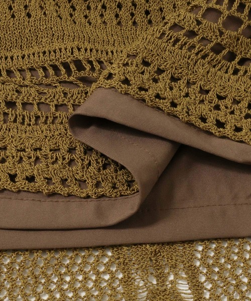 URBAN RESEARCH（アーバンリサーチ）の「透かし柄ニットマーメイドスカート（スカート・レディース・カーキ/ホワイト系その他・FREE）」の6枚目の写真