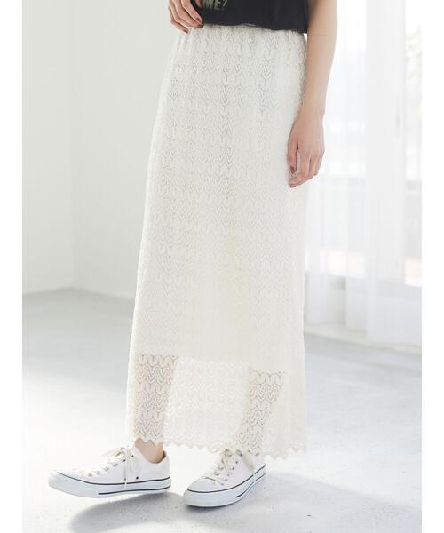 Green　Parks（グリーンパークス）の「総レーススカート＊＊（スカート・レディース・ブラック/ブラウン/ホワイト系その他2・FREE）」の15枚目の写真