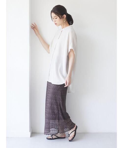 Green　Parks（グリーンパークス）の「総レーススカート＊＊（スカート・レディース・ブラック/ブラウン/ホワイト系その他2・FREE）」の8枚目の写真