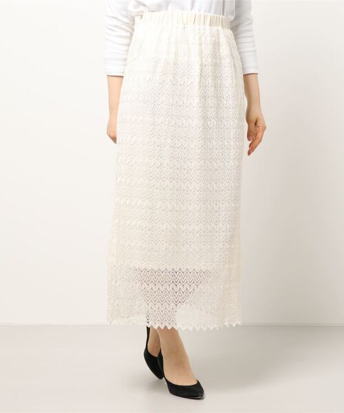 Green　Parks（グリーンパークス）の「総レーススカート＊＊（スカート・レディース・ブラック/ブラウン/ホワイト系その他2・FREE）」の16枚目の写真