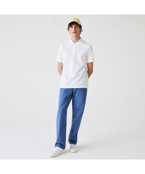 LACOSTE L!VE（ラコステライブ）の「LACOSTE L!VE総柄ジャカードポロシャツ（ポロシャツ・メンズ・ホワイト/ブラック・L/M/XS/S）」の3枚目の写真