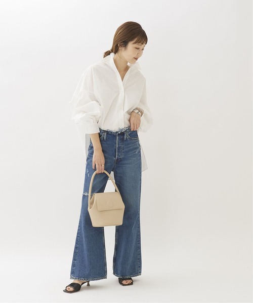 plage（プラージュ）の「【R’IAM】ニュアンスパフスリーブシャツ2◆（シャツ/ブラウス・レディース・ホワイト/ブルー・FREE）」の4枚目の写真