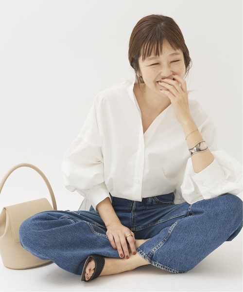 plage（プラージュ）の「【R’IAM】ニュアンスパフスリーブシャツ2◆（シャツ/ブラウス・レディース・ホワイト/ブルー・FREE）」の5枚目の写真