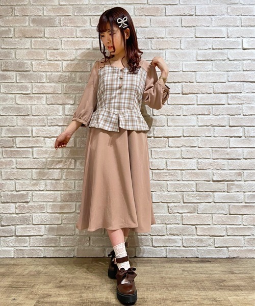 Femme チェックビスチェデザインｏｐ ワンピース Axes Axes Poetique アクシーズファムポエティック のファッション