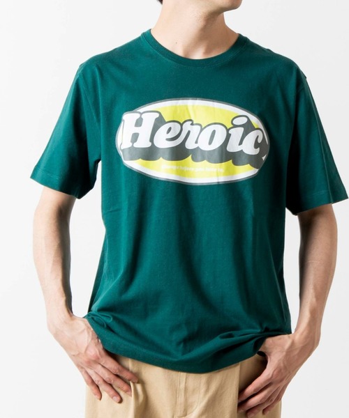 WEGO（ウィゴー）の「WEGO/オーバルロゴプリント半袖Tシャツ（Tシャツ/カットソー・メンズ・ダークグリーン/サックスブルー・SMALL/MEDIUM/LARGE/X-LARGE）」の2枚目の写真