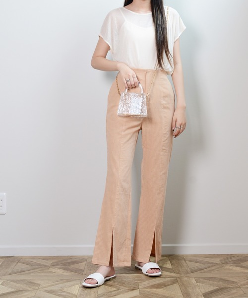 shopnikoniko（ショップニコニコ）の「スクエアフラットスライドサンダル（サンダル・レディース・ブラック/ベージュ/ブルー/ブラウン/オレンジ/オフホワイト・LL/S/M/L/XL）」の13枚目の写真