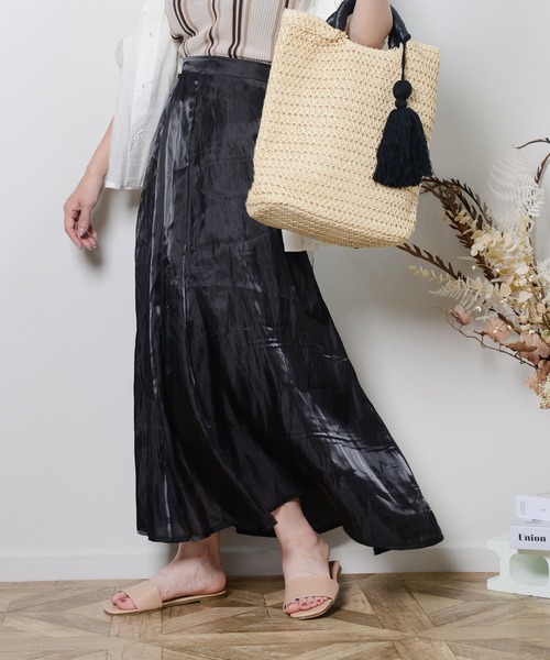 shopnikoniko（ショップニコニコ）の「スクエアフラットスライドサンダル（サンダル・レディース・ブラック/ベージュ/ブルー/ブラウン/オレンジ/オフホワイト・LL/S/M/L/XL）」の16枚目の写真