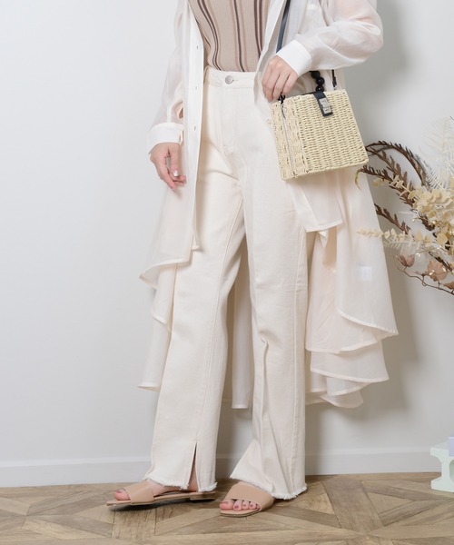 shopnikoniko（ショップニコニコ）の「スクエアフラットスライドサンダル（サンダル・レディース・ブラック/ベージュ/ブルー/ブラウン/オレンジ/オフホワイト・LL/S/M/L/XL）」の18枚目の写真