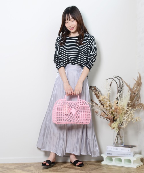 shopnikoniko（ショップニコニコ）の「スクエアフラットスライドサンダル（サンダル・レディース・ブラック/ベージュ/ブルー/ブラウン/オレンジ/オフホワイト・LL/S/M/L/XL）」の10枚目の写真