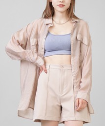 SPINNS | 【ゆったりシルエット】シアー オーバーサイズシャツ(シャツ/ブラウス)