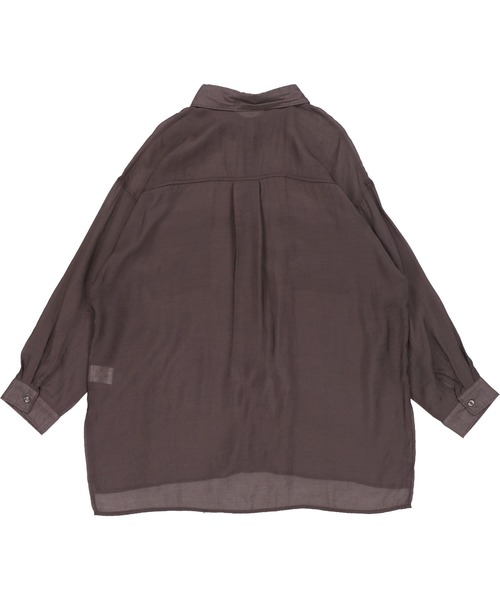 SPINNS（スピンズ）の「【ゆったりシルエット】シアー オーバーサイズシャツ（シャツ/ブラウス・レディース・ライトグレー/ベージュ/ライトグリーン/アイボリー・ONESIZE）」の10枚目の写真