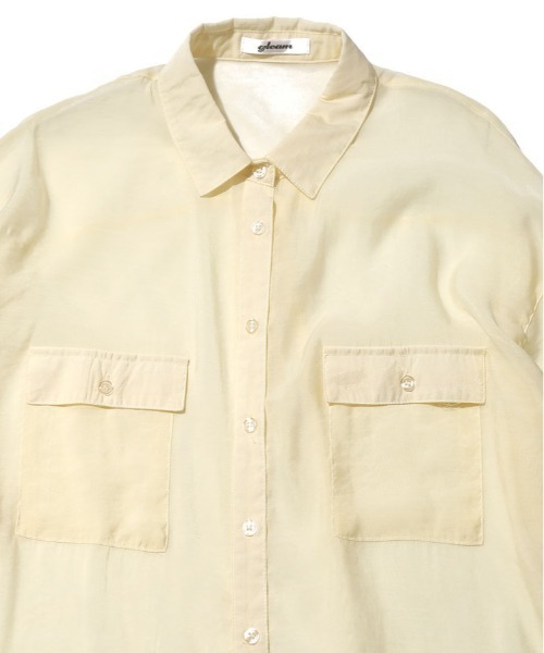 SPINNS（スピンズ）の「【ゆったりシルエット】シアー オーバーサイズシャツ（シャツ/ブラウス・レディース・ライトグレー/ベージュ/ライトグリーン/アイボリー・ONESIZE）」の17枚目の写真