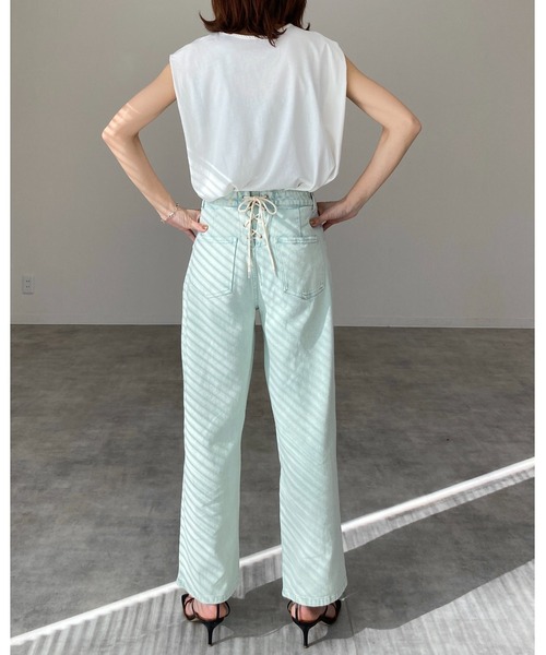 She's Closet(シーズクローゼット)の「ラウンドヘムサイドスリットフレンチスリーブtシャツ(Tシャツ/カットソー・レディース・ホワイト/ブラック/モカ/グレイッシュベージュ/チャコール・FREE)」の20枚目の写真