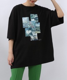 JEANASIS（ジーナシス）の「リサイクルコーヒーコラージュＴ/952195（Tシャツ/カットソー・レディース）」