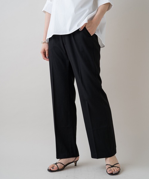 LOUNGEDRESS(ラウンジドレス)の「ジョーゼットストレートパンツ(スラックス・レディース・チャコールグレー/ブラック/ライム・SMALL/MEDIUM)」の15枚目の写真