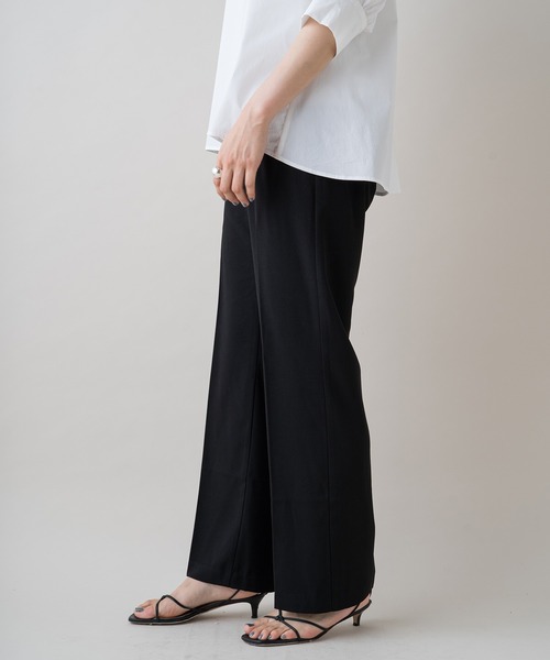 LOUNGEDRESS(ラウンジドレス)の「ジョーゼットストレートパンツ(スラックス・レディース・チャコールグレー/ブラック/ライム・SMALL/MEDIUM)」の16枚目の写真