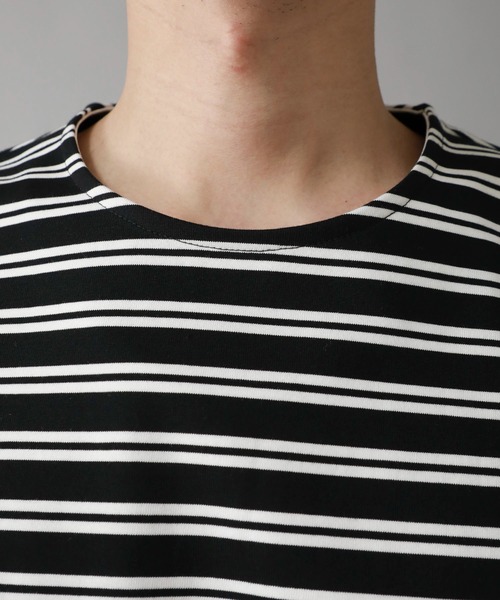 city(シティ)の「ボーダービッグTEE/BOADER BIG TEE(Tシャツ/カットソー・メンズ・ブラック系/ベージュ系・FREE)」の12枚目の写真