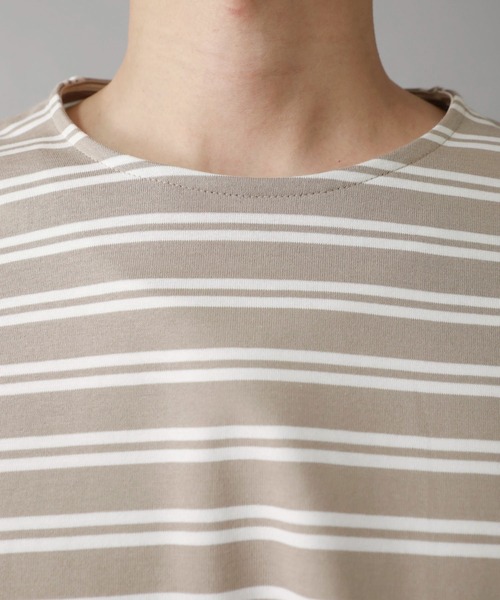 city(シティ)の「ボーダービッグTEE/BOADER BIG TEE(Tシャツ/カットソー・メンズ・ブラック系/ベージュ系・FREE)」の16枚目の写真