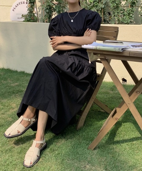 SMILE ORCHID（スマイルオーキッド）の「フェイクレザー編み込みグルカサンダル（サンダル・レディース・アイボリー/ブラック/ブラウン・38/37/39）」の7枚目の写真