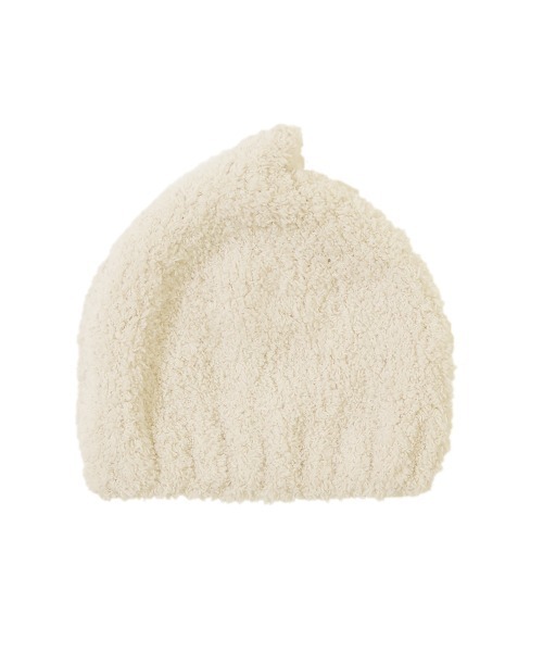 devirock（デビロック）の「ベビー とんがりニット帽（ニットキャップ/ビーニー・キッズ・モカ/ベージュ/オフホワイト・ONE SIZE）」の8枚目の写真