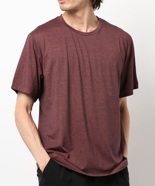 CROWDED CLOSET(クラウデッドクローゼット)の「メランジ天竺Uネックカットソー(Tシャツ/カットソー・メンズ・ベージュ/オレンジ/ネイビー・03/02/04)」の3枚目の写真