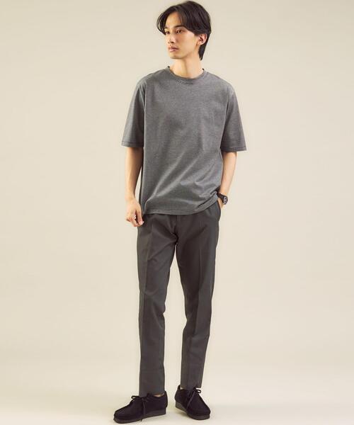 green label relaxing（グリーンレーベルリラクシング）の「＜green label relaxing＞ミジンボーダー クルーネック 半袖 Tシャツ（Tシャツ/カットソー・メンズ・ブラック/ダークブラウン・SMALL/MEDIUM/LARGE/X-LARGE）」の8枚目の写真